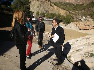 El director del conjunto minero de Almadén visita el horno y la mina de san Antón