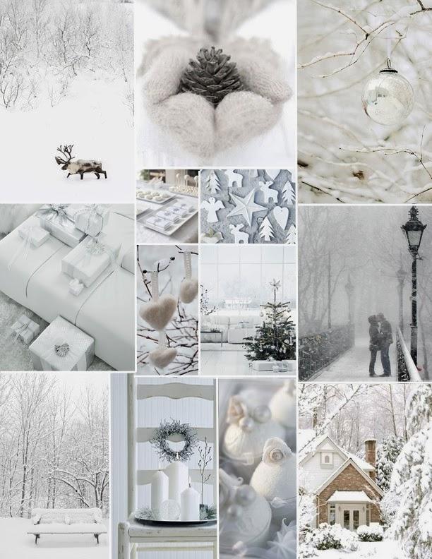 paletas de colores para navidad: blanco - color palette for Christmas: white