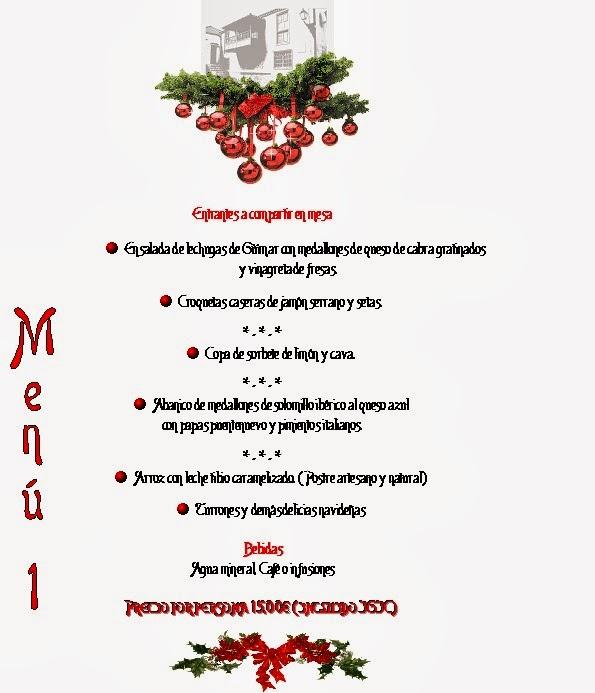 MENUS ESPECIAL NAVIDAD 2013