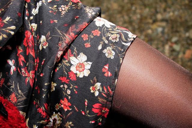 Con cazadora tejana en invierno...