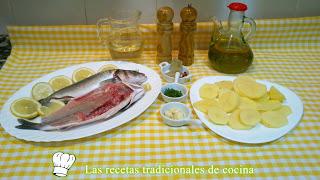 ingredientes lubina al horno
