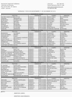 Designaciones arbitrales de Veteranos Ourense