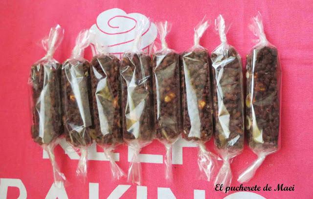 CHOCOBARRAS DE PISTACHOS Y AVELLANAS