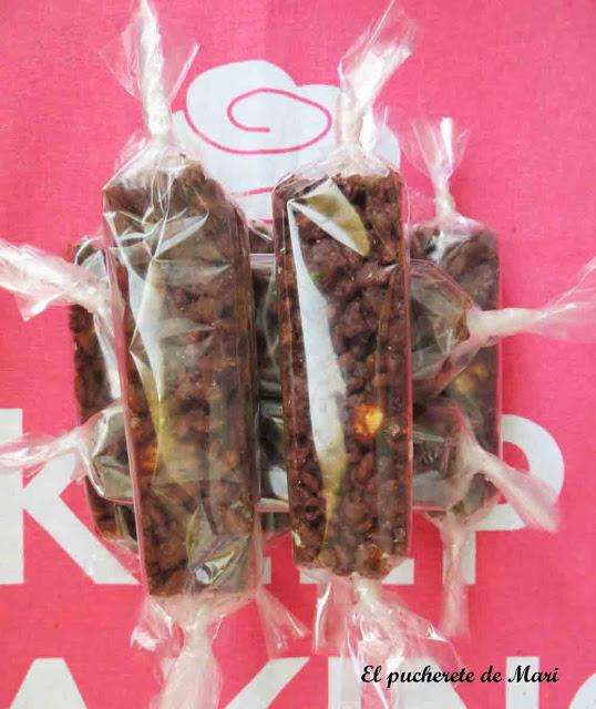 CHOCOBARRAS DE PISTACHOS Y AVELLANAS