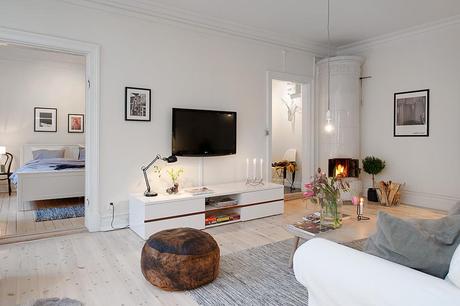 Acogedor salón estilo nórdico