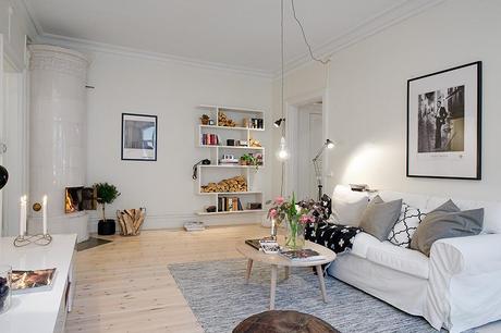 Acogedor salón estilo nórdico