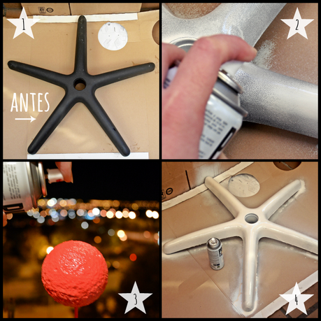 FINDE FRUGAL:  DE BASE DE SILLA GIRATORIA A ESTRELLA NAVIDEÑA