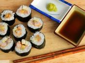 Makis refrescantes langostinos manzana. Receta