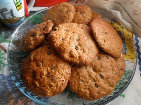 Cookies de manzana y chocolate