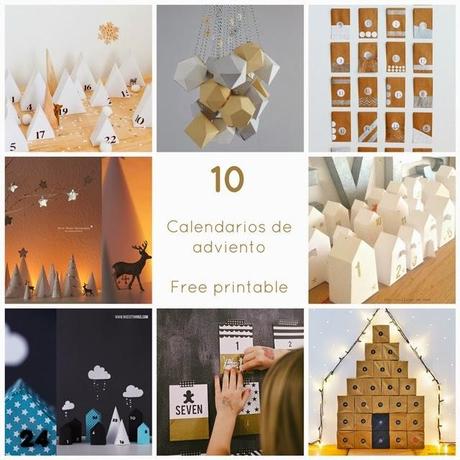 DIY: 10 Calendarios de adviento free printables