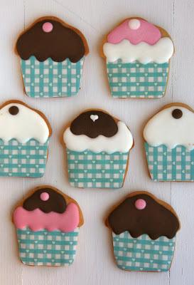 Galletas decoradas de cupcakes