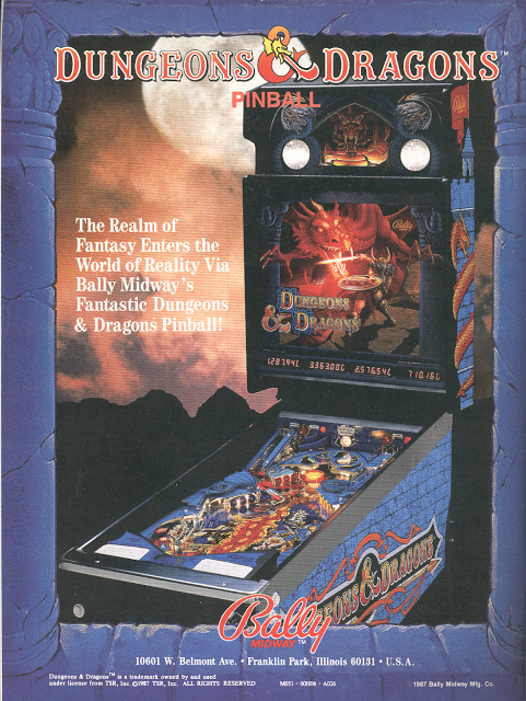 Dungeon & Dragons Pinball de Bally Midway