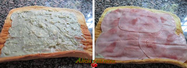 BRAZO DE GITANO DE JAMÓN COCIDO Y QUESO ROQUEFORT