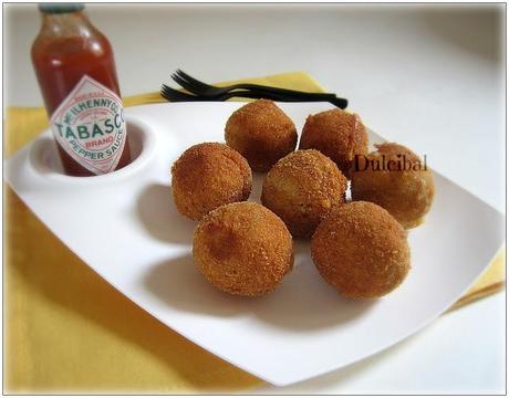 BOLITAS DE GARBANZOS CON TABASCO
