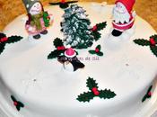 Tarta navidad bizcocho chocolate, naranja fondant