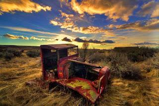 Tractor, California, Long Exposure