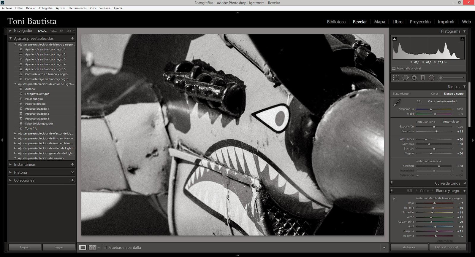 Blaco y negro con Lightroom