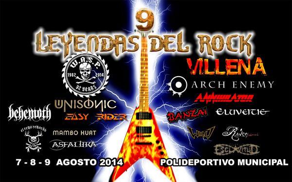 Leyendas del Rock 2014: Annihilator, Unisonic, Easy Rider, Banzai...