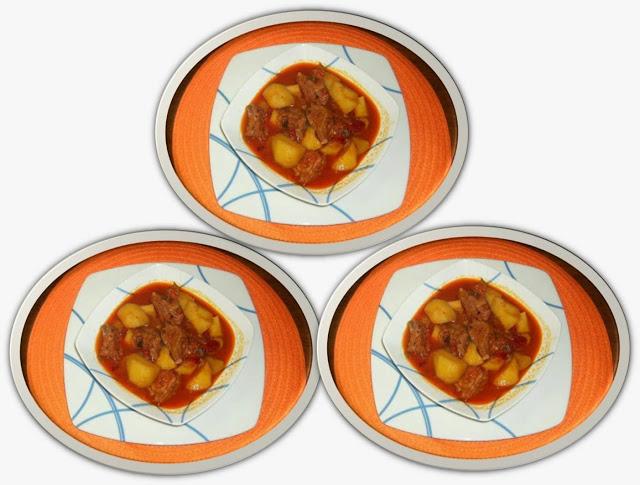 PATATAS  CON  COSTILLAS  ADOBADAS