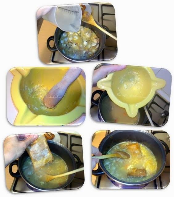 Sopa de pan y almejas