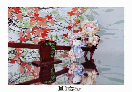 Sweet Lolitas... Lolitas Dulces...Muñeca artística española de resina. Broche y Collar.