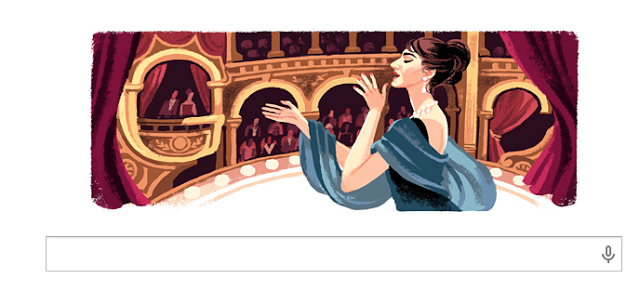 Doodle por el 90 aniversario del nacimiento de María Callas