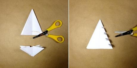 Prepara un árbol de Navidad con un cuadrado de papel como hacer adorno navideño facil y rapido arbol navidad oficina escritorio