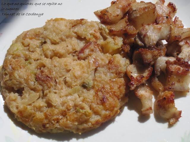 Trinxat de La Cerdanya ( Col con patatas trinchadas y panceta )