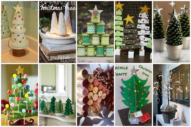 Recursos:30 ideas DIY para crear árboles de Navidad