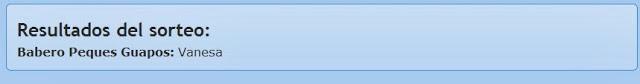 Ganadora del Sorteo de Peques Guapos