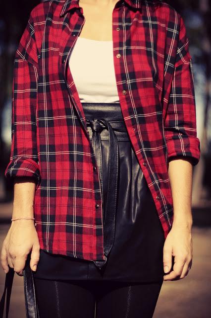 Camisa tartan estilo boyfriend