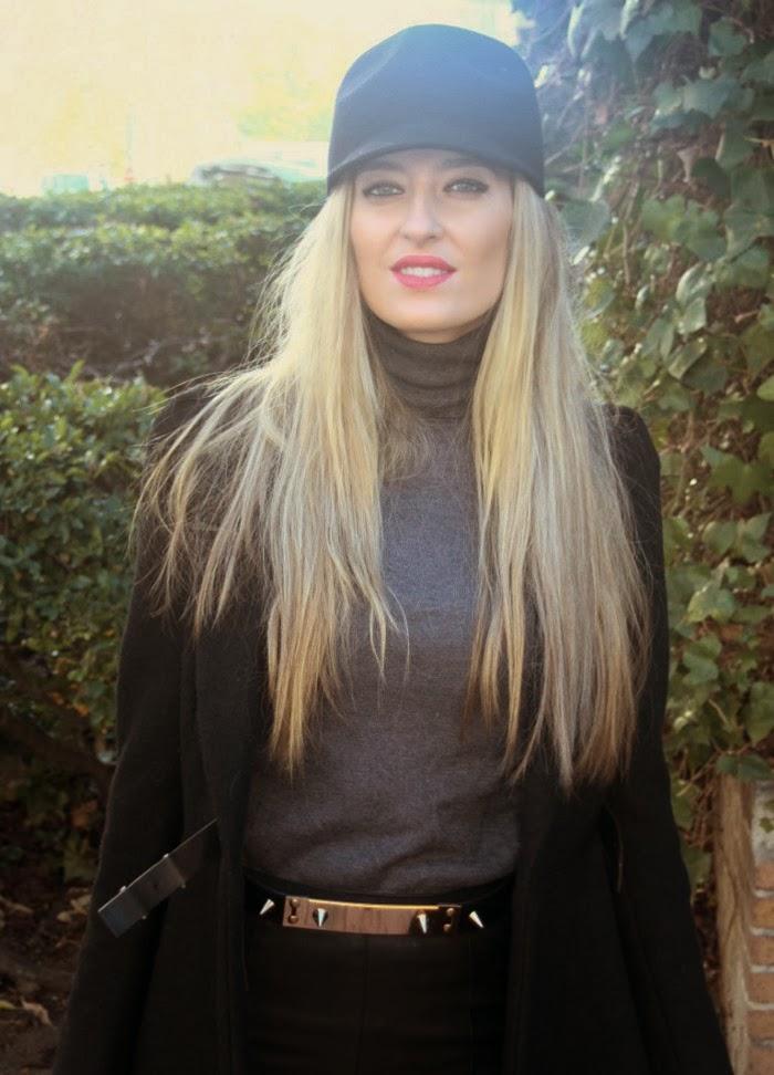 Booties, leather pant and hat