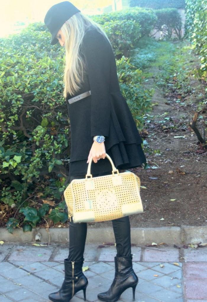 Booties, leather pant and hat