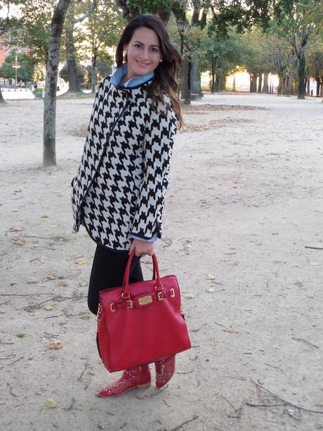 houndstooth & red houndstooth & red