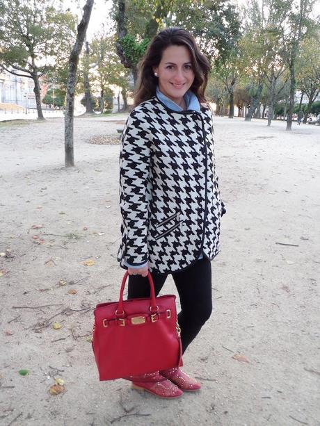 houndstooth & red houndstooth & red