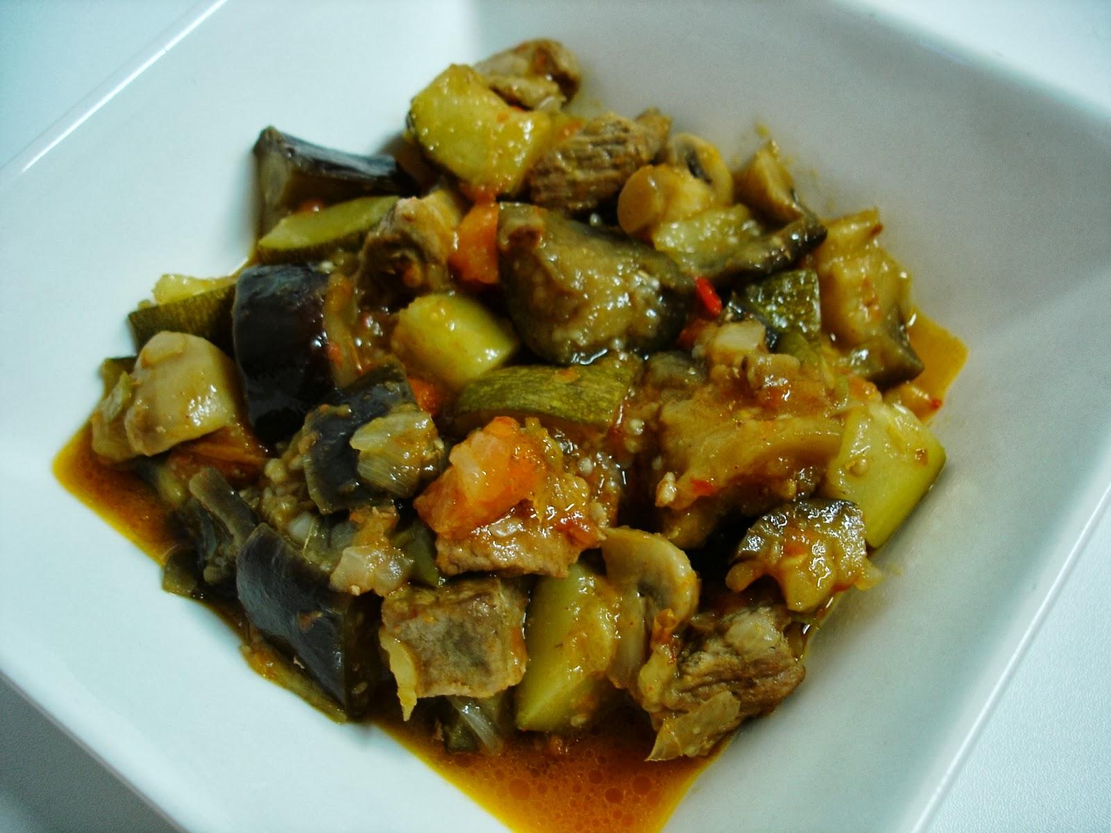 Magro de cerdo con verduras