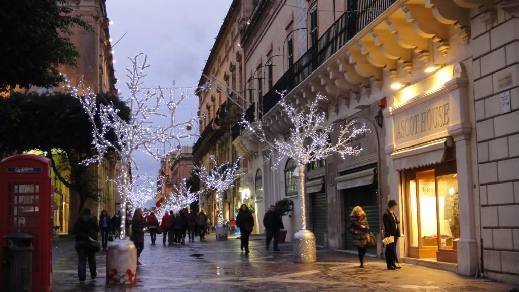 Christmas decorations at La Valletta