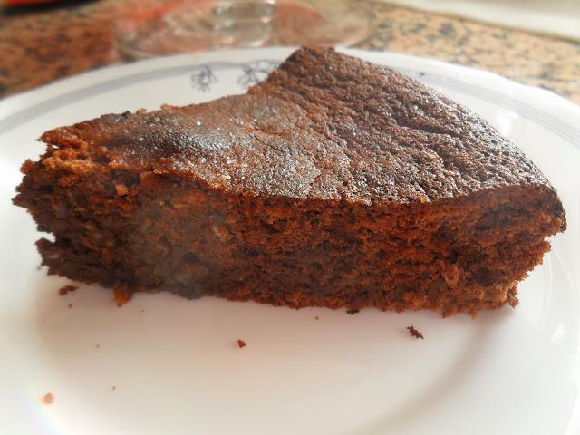 Tarta de castañas y chocolate
