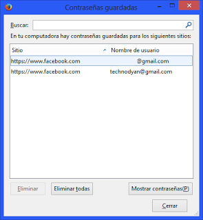 Como recuperar tus contraseñas guardadas en Firefox