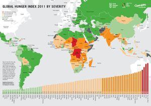 El mapa mundial del hambre en 2011