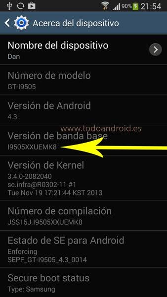 galaxy s4 actualizacion 4.3