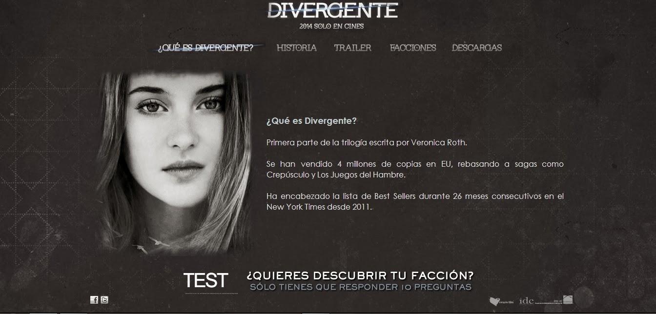 La película DIVERGENTE ya tiene web oficial en español