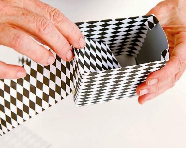 DIY.....DIVERTIDAS CAJAS FORRADAS PARA LA COCINA