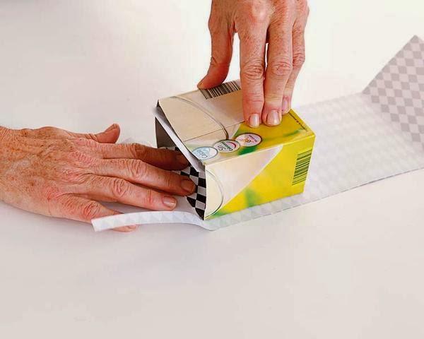 DIY.....DIVERTIDAS CAJAS FORRADAS PARA LA COCINA