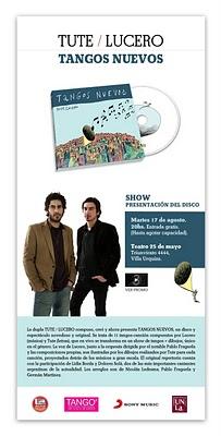 Tangos Nuevos de Tute y Lucero: Show presentación del disco