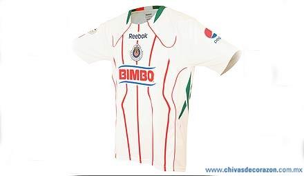 Nueva playera de visitante de las Chivas del Guadalajara; temporada 2010-2011 (?)
