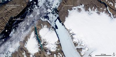 El fragmento del glaciar Petermann