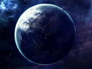 Ilustración artística de un exoplaneta habitado por una civilización inteligente