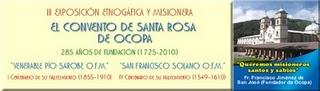 III EXPOSICIÓN ETNOGRÁFICA Y MISIONERA El convento de Santa Rosa de Ocopa  (1725-2010) en La Punta