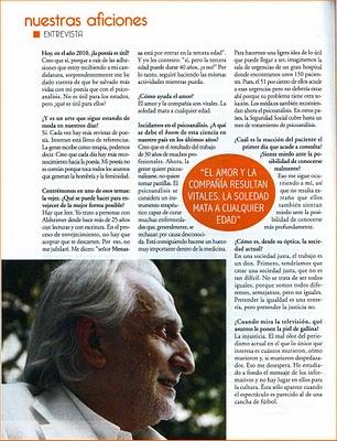 La revista JÚBILO entrevista a Miguel Menassa (Nº 126. Abril. Páginas 80, 81 y 82)